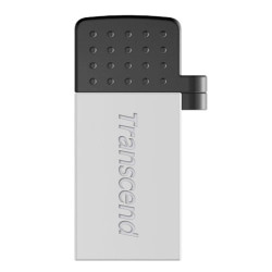 Pen drive 32gb transcend jetflash 380 otg micro usb + usb 2.0 argento