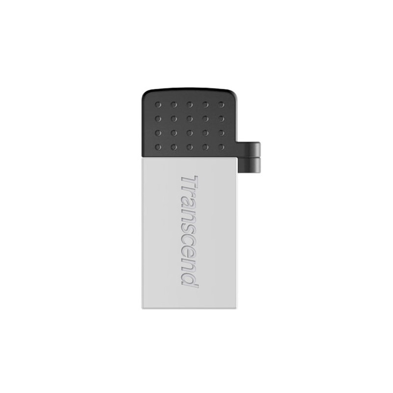 Pen drive 32gb transcend jetflash 380 otg micro usb + usb 2.0 argento