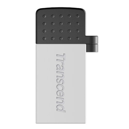 Pen drive 32gb transcend jetflash 380 otg micro usb + usb 2.0 argento