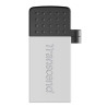 Pen drive 32gb transcend jetflash 380 otg micro usb + usb 2.0 argento