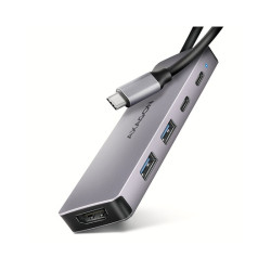 hub usb axagon hmc-5h60 hdmi 4k 2xusb-a/1xusb-c grigio