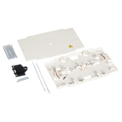 sistema completo con vassoio portagiunti per connessioni fibra ottica