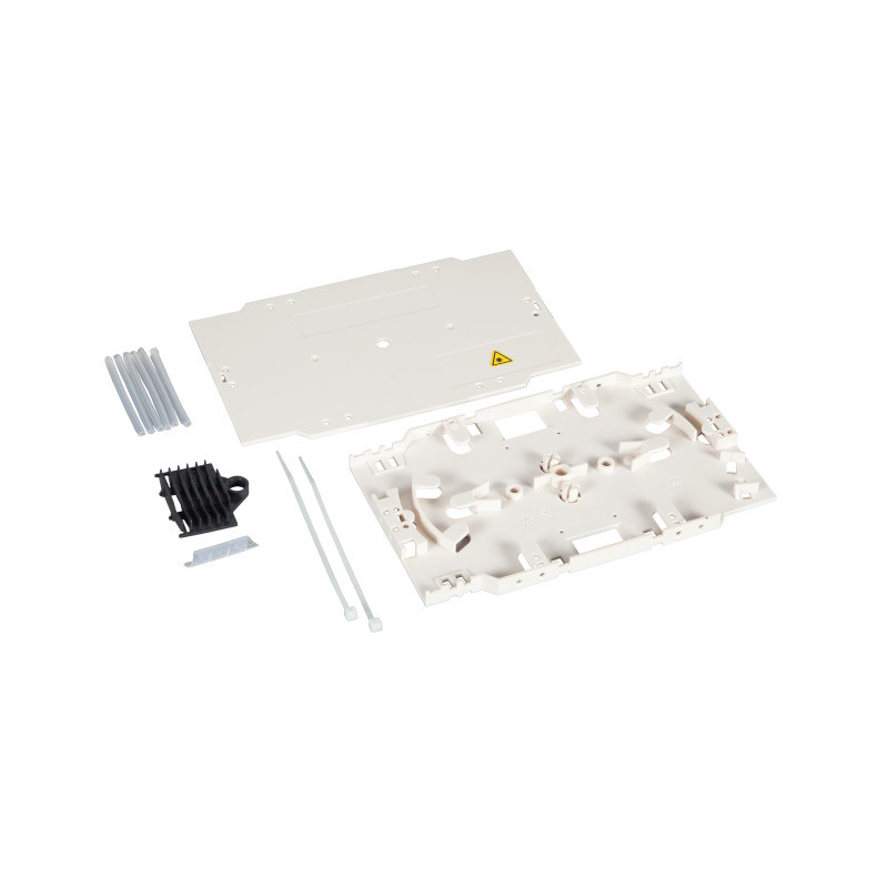 sistema completo con vassoio portagiunti per connessioni fibra ottica