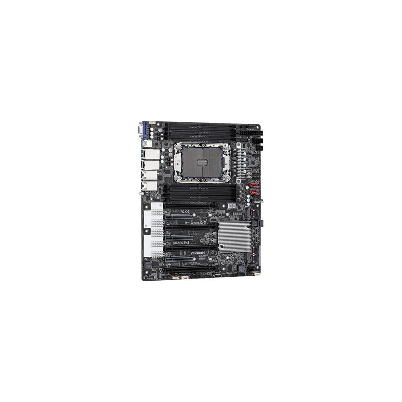 scheda madre asrock atx ddr4 256gb nero [c621a ws]