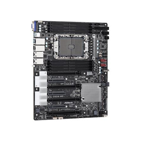 scheda madre asrock atx ddr4 256gb nero [c621a ws]