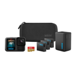 pacchetto fotocamera sportiva gopro 13 con alimentazione nero