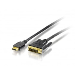 hdmi cable equip hdmi typ a - dvi(18+1) st/st 5,00m black [119325]