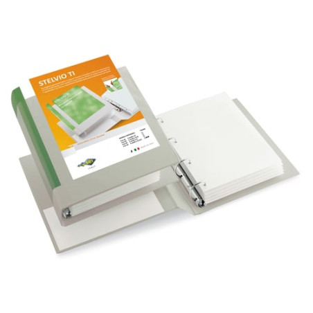 raccoglitore ad anelli sei rota stelvio 4r bianco dorso 17mm 22x30