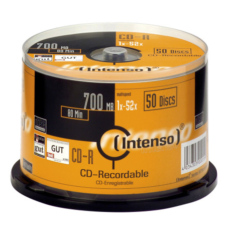 confezione cd-r intenso 700mb 50pcs cake box 52x retail [1001125]