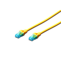 patchkabel digitus rj45 u/utp cat5e 5.00m gelb hebelschutz [dk-1512-050/y]