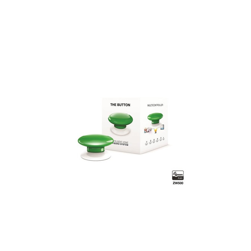 bottone fibaro the button, verde [fgpb-101-5-eu]