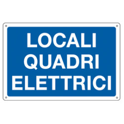 cartello alluminio 30x20cm 'locale quadri elettrici' [3183]