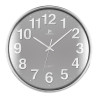 lowell justaminute 00816 quartz wall clock cerchio cromo, grigio