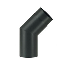 Gomito in acciaio ala 45^ 15 nero 2mm aeternum [ala ]