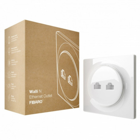 presa a muro fibaro bianca adsl e ethernet [shfibgnwnethern]