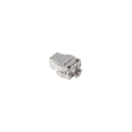 presa trapezoidale lanberg keystone modulo ftp rj45 lsa cat.6a argento