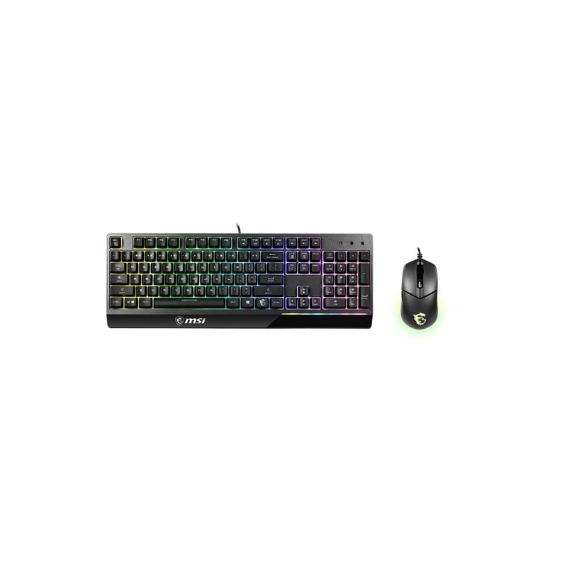 kit tastiera + mouse msi vigor gk30 nero usb illuminazione rgb