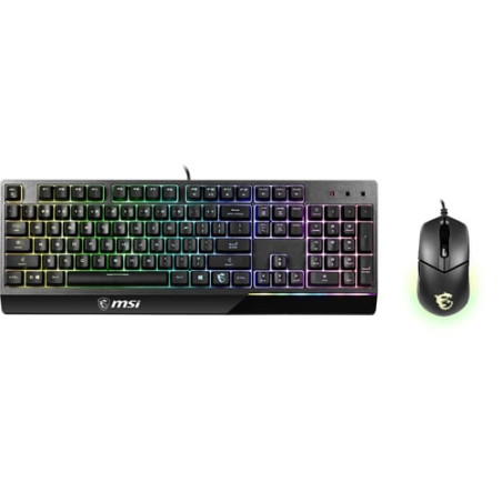 kit tastiera + mouse msi vigor gk30 nero usb illuminazione rgb