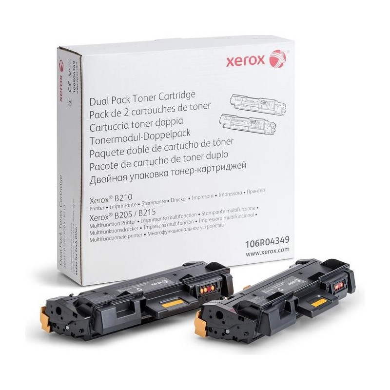 toner xerox 106r04349 dualpack (nero, 2x 3000str.) per b210/b205/b215