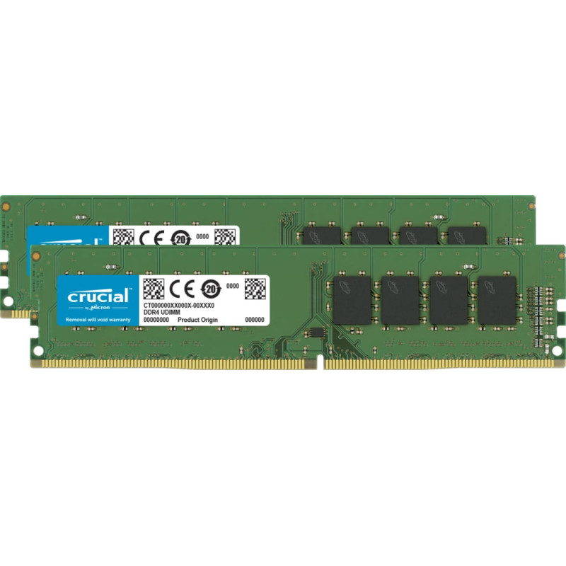 ram dimm ddr4 32gb crucial set 3200 mt/s 16gbx2 288pin [ct2k16g4dfra32a]