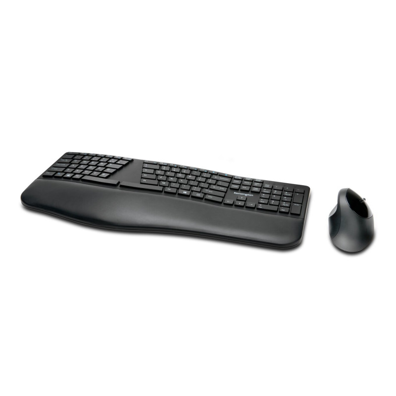 set mouse e tastiera kensington pro fit ergo wireless italiana nero