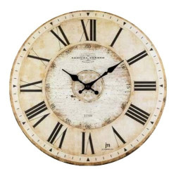 orologio da parete lowell d33.5cm vecchio legno 21456