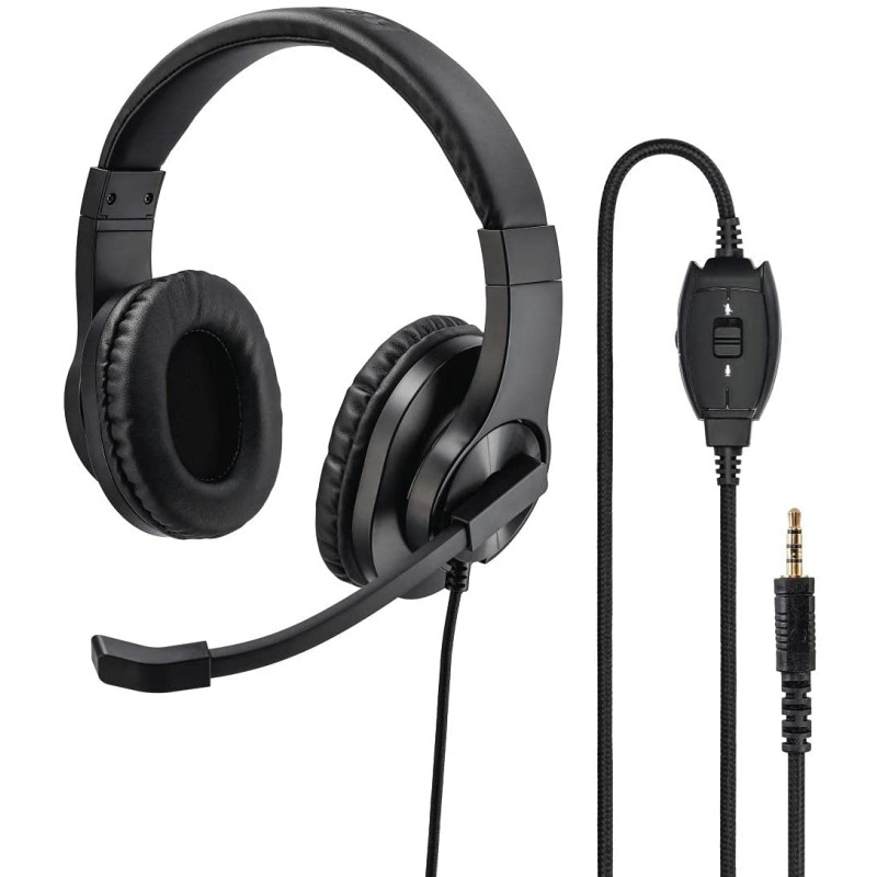 cuffie da ufficio hama hs-p350 3.5mm flessibile con connettore