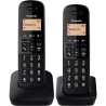 telefono cordless panasonic kx-tgb612 dect duo nero [tepansbtgb612pd]