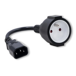 cavo adattatore qoltec iec 320 c14 francese 0.15m nero [akqolkz00053907]