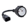 cavo adattatore qoltec iec 320 c14 francese 0.15m nero [akqolkz00053907]