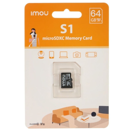 64gb scheda microsd imou st2-64-s1 nand classe 10