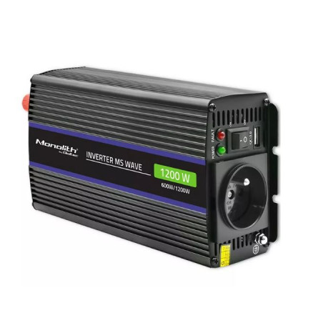 convertitore di tensione qoltec 1200 ms wave sinus 12v/230v 600w/1200w