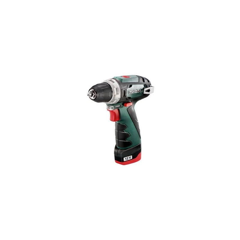 trapano avvitatore metabo powermaxx bs basic 12v a batteria verde/nero