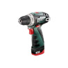 trapano avvitatore metabo powermaxx bs basic 12v a batteria verde/nero