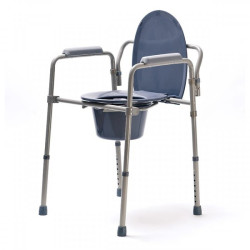 sedia da toilette vitea care pieghevole 110kg 5l in acciaio [drvw01