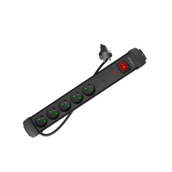 multipresa lanberg sp1 5m nero [sp1-05e-0500-bk]