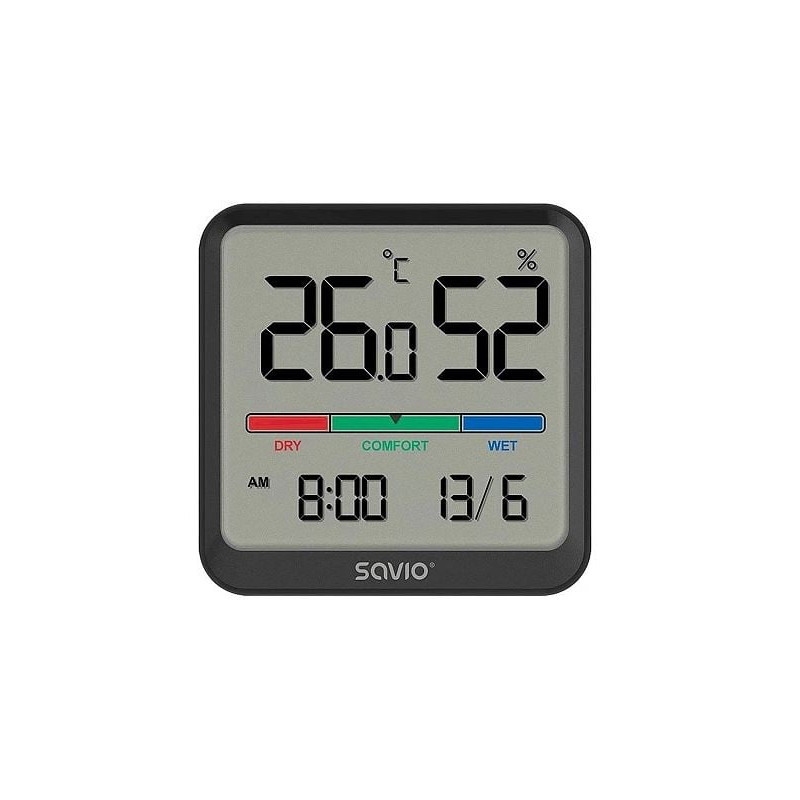 sensore di temperatura/umidita' savio ct-01/b interno nero