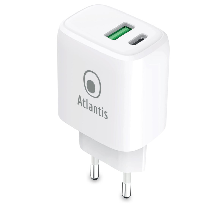 caricatore atlantis land con 1xusb 20w bianco [p008-pd20gn-2u]