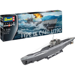 modellino revell type ix c/40 u190 sottomarino tedesco 1:144 kit