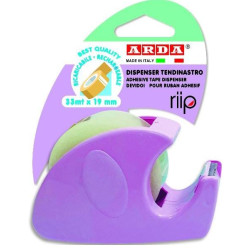 dispenser nastro adesivo arda per 1 rotolo viola pastello [c1342p]