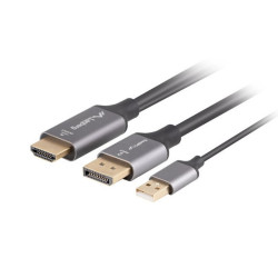 cavo video lanberg hdmi/displayport m 1.8m nero [aklagvh00000083]