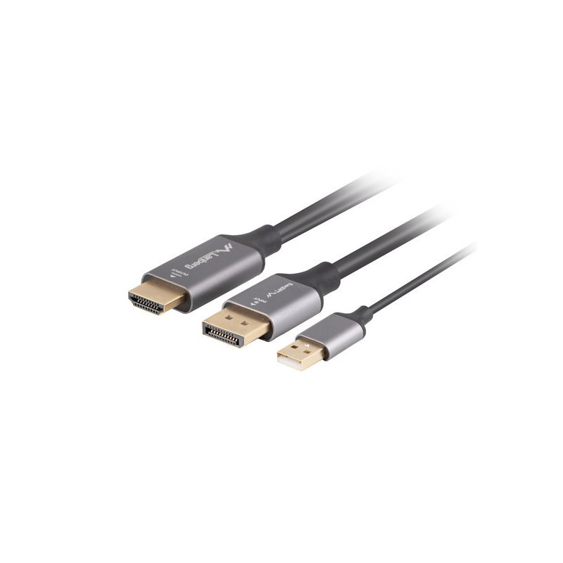 cavo video lanberg hdmi/displayport m 1.8m nero [aklagvh00000083]