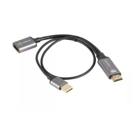 adattatore video lanberg hdmi m/displayport f 0.2m argento [aklaghv00000017]