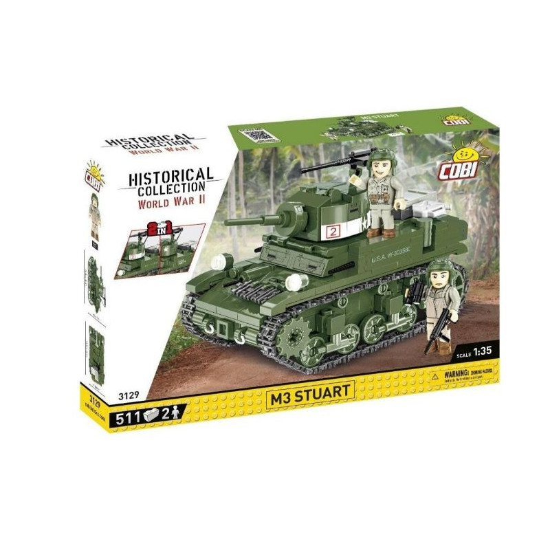 cobi blocks cobi-3129 m3 stuart seconda guerra mondiale 1/35