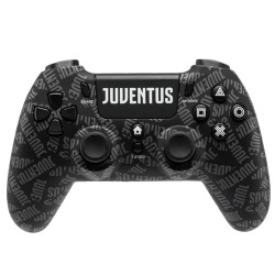 controller qubick juventus pattern wireless jack 3.5mm per ps4 nero/bianco