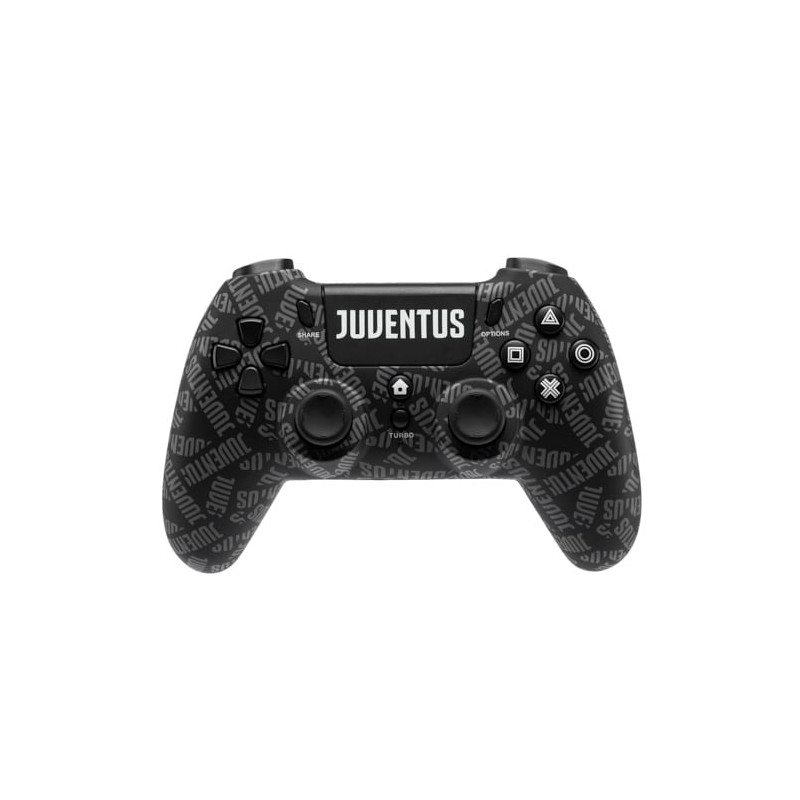controller qubick juventus pattern wireless jack 3.5mm per ps4 nero/bianco