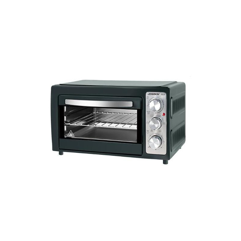 forno elettrico johnson j35 statico e ventilato 51cm 35l 1500w nero/argento