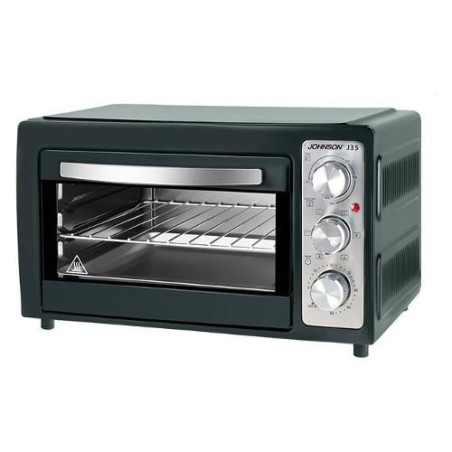 forno elettrico johnson j35 statico e ventilato 51cm 35l 1500w nero/argento
