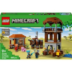 set di costruzione lego minecraft 21278 l'avamposto del saccheggiatore