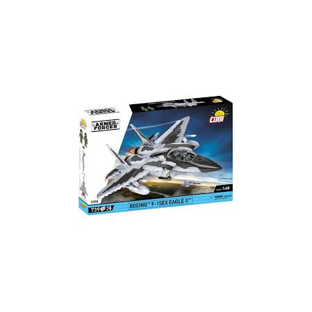 kit modello cobi blocks boeing f-15 ex eagle ii 1:48 grigio 739pz